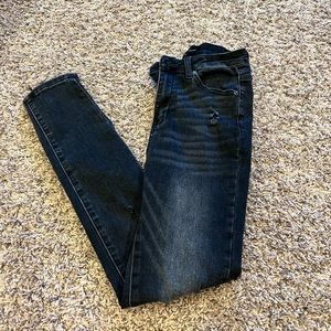 Distressed black jeans